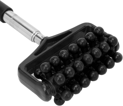 Massage Stick for Men and Women – Telescopic Granular Body Roller for Neck, Back, Legs – Portable Home Muscle Relief Tool (Black)