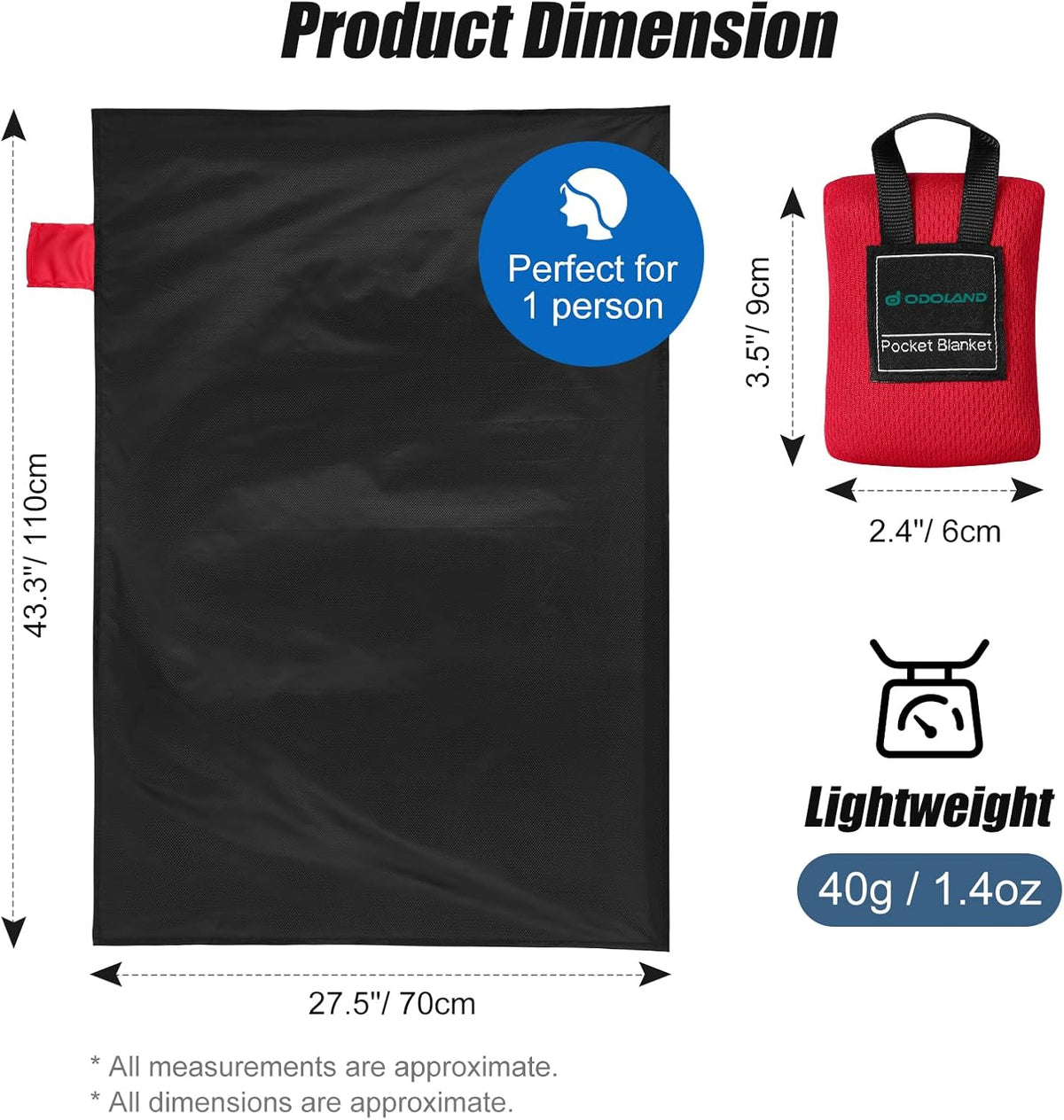 Sandproof Beach Blanket, Waterproof Portable Mat with Carry Pouch