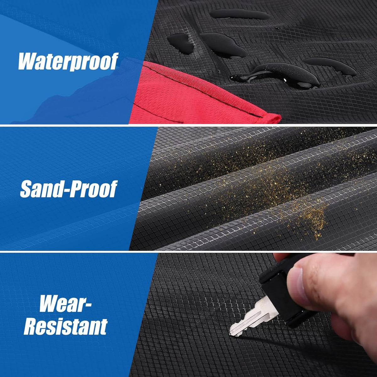 Sandproof Beach Blanket, Waterproof Portable Mat with Carry Pouch