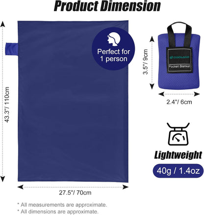 Sandproof Beach Blanket, Waterproof Portable Mat with Carry Pouch