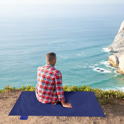 Sandproof Beach Blanket, Waterproof Portable Mat with Carry Pouch