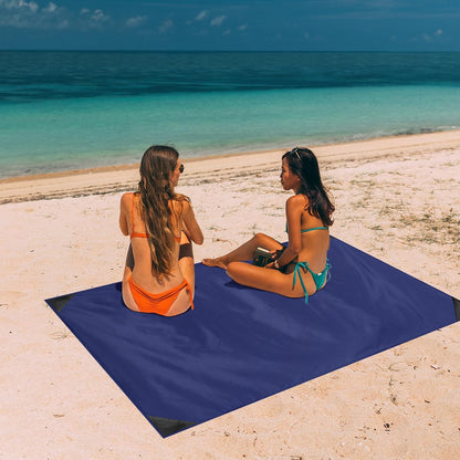 Sandproof Beach Blanket, Waterproof Portable Mat with Carry Pouch