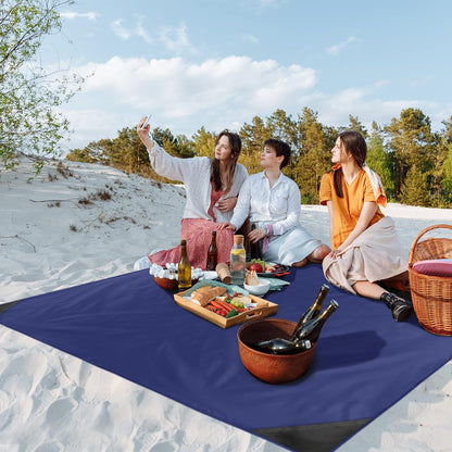 Sandproof Beach Blanket, Waterproof Portable Mat with Carry Pouch