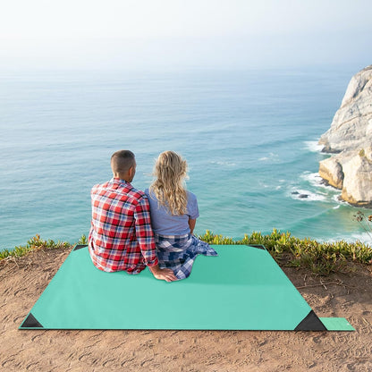 Sandproof Beach Blanket, Waterproof Portable Mat with Carry Pouch