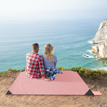 Sandproof Beach Blanket, Waterproof Portable Mat with Carry Pouch