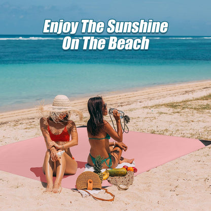 Sandproof Beach Blanket, Waterproof Portable Mat with Carry Pouch