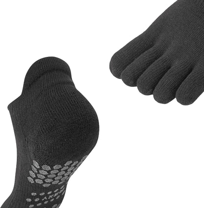 Origin Grip Pilates Yoga Toe Socks for Women, Dual-Sided Non-Slip Grips, Toe Separator & Stay-Put Heel Lock for Barre