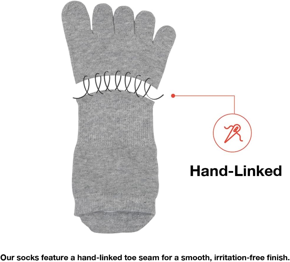 Origin Grip Pilates Yoga Toe Socks for Women, Dual-Sided Non-Slip Grips, Toe Separator & Stay-Put Heel Lock for Barre