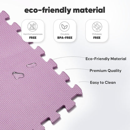 64 sqft Home Gym Mat, Puzzle Exercise Mat, EVA Interlocking Foam Floor Tiles for Home Workout Equipment and Kids' Play Areas - Black, 24 in x 24 in x ½ in - 16 Tiles (Black, 64 SQ FT)