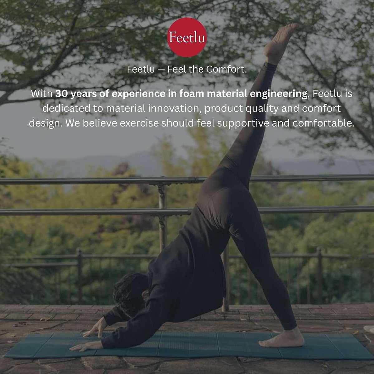 Foldable Yoga Mat, 72" x 24", 6/8/10/12mm