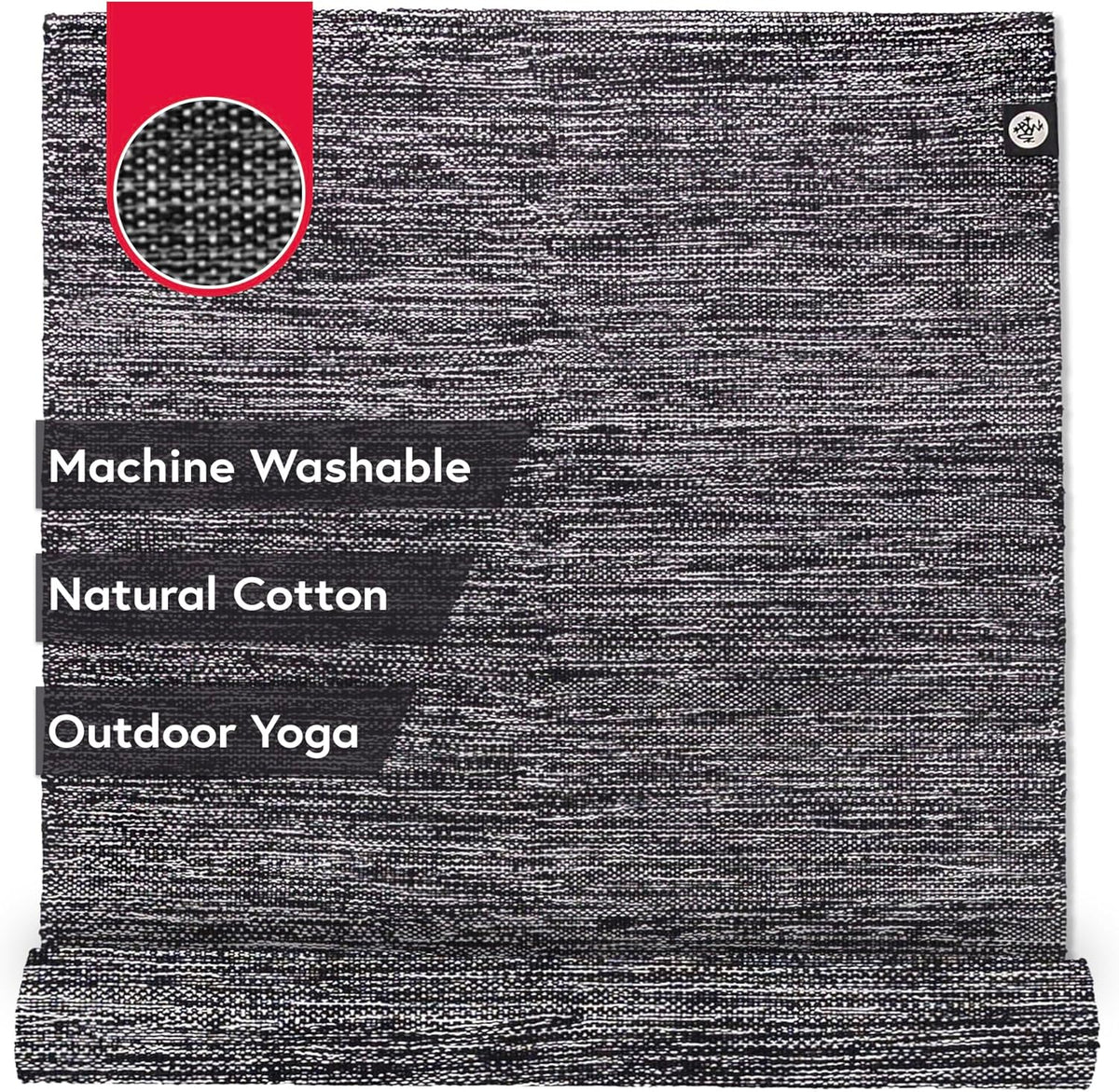 Shala Yoga Rug 71" - Outdoor Yoga & Meditation | Foldable & Machine Washable | Natural Cotton | Handmade | 71 x 26 inches
