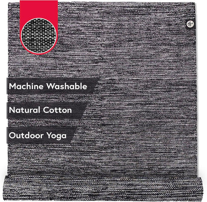 Shala Yoga Rug 71" - Outdoor Yoga & Meditation | Foldable & Machine Washable | Natural Cotton | Handmade | 71 x 26 inches