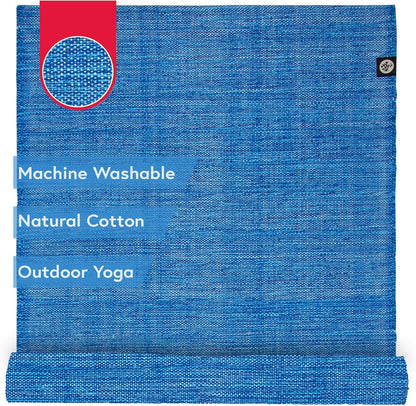 Shala Yoga Rug 71" - Outdoor Yoga & Meditation | Foldable & Machine Washable | Natural Cotton | Handmade | 71 x 26 inches