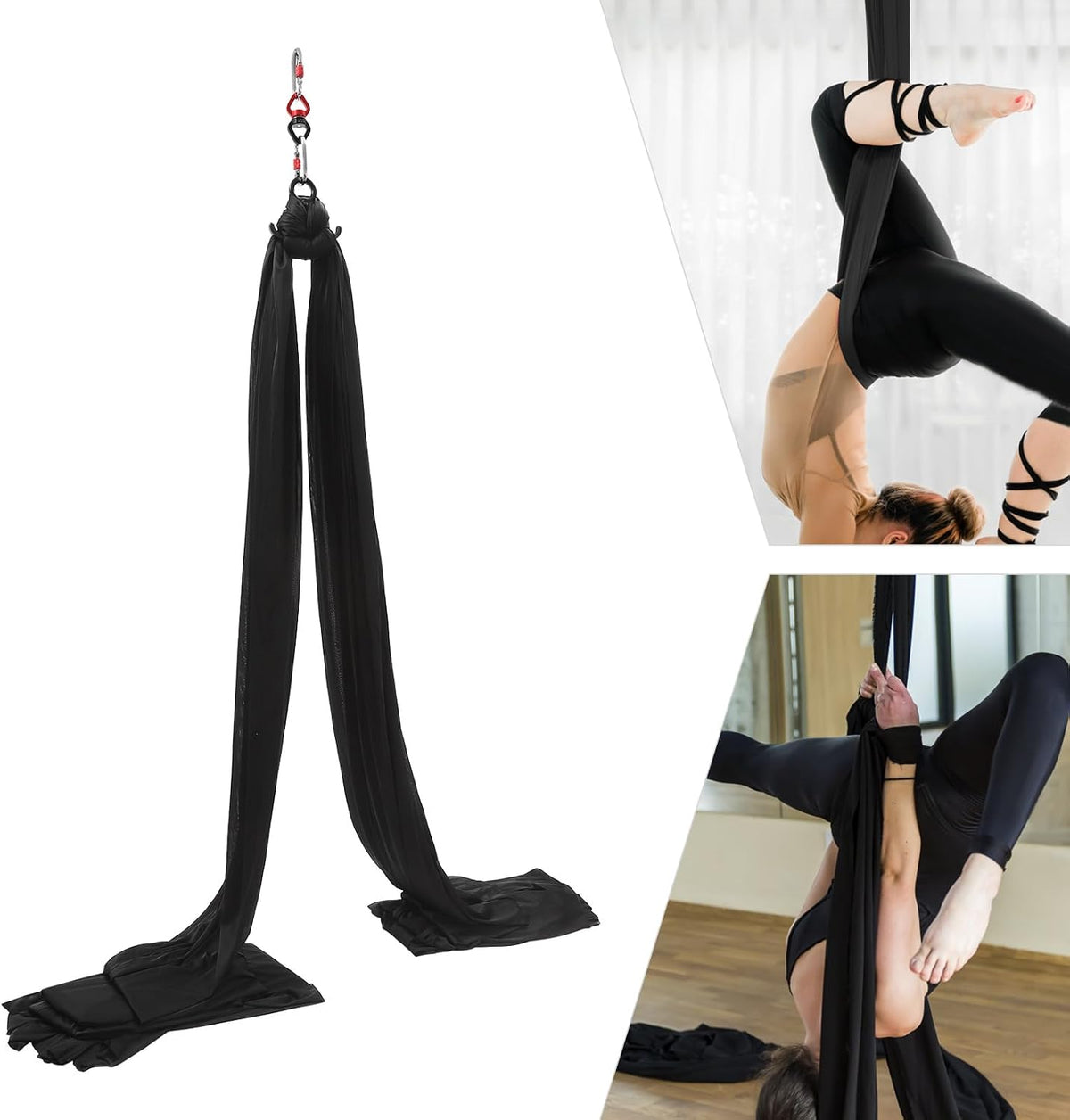 Aerial Silks Deluxe Equipment Set, Aerial Starter Kitfor Aerial Yoga, for Aerial Acrobatic,Circus Arts, Aerial Dance Yoga & All Levels