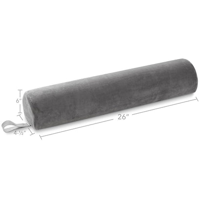 3/4 Round Massage Table Bolster Under-Knee Pillow Pad - 26 x 6 x 4-1/2 Inch - Black