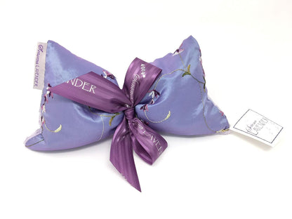 Sonoma Lavender Spa Mask, Heatable/Chillable Aromatherapy Eye Pillow with Lavender Infused Flaxseed Insert, Eye Compress for Stress Relief with Removable and Washable Cover (Lilac Dot)