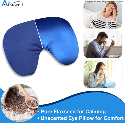 Atsuwell Sinus Mask Microwavable, Heated Eye Masks for Dry Eyes, Pink