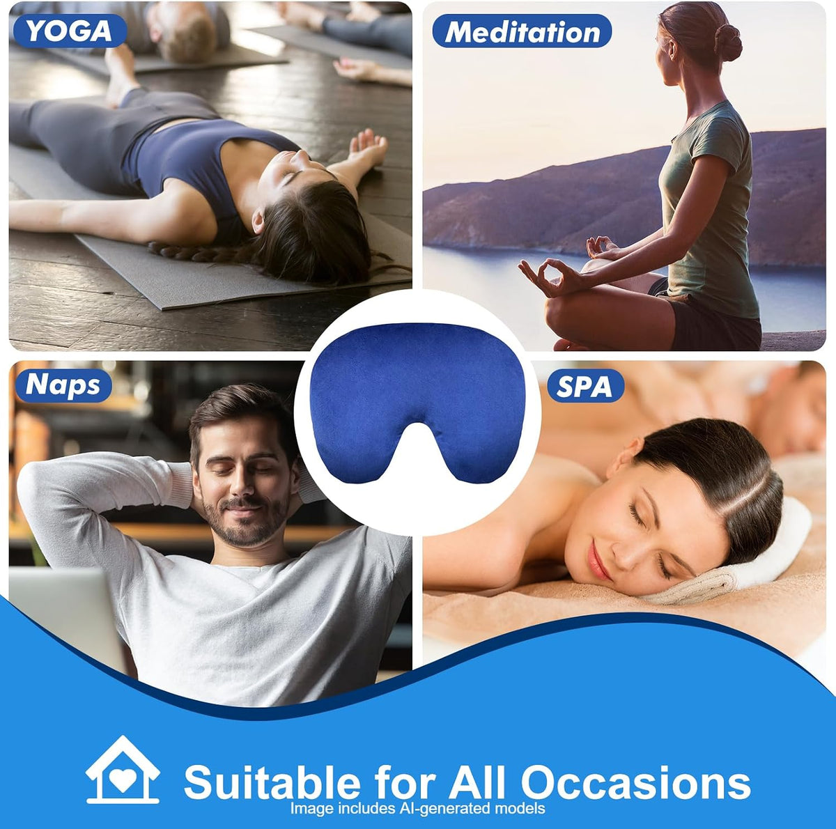 Atsuwell Sinus Mask Microwavable, Heated Eye Masks for Dry Eyes, Pink