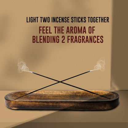 Wooden Brown Incense Holder -Incense Burner Holder –Ash Catcher - Incense Stick Holder - Meditation & Yoga - Great Gift for Any Occasion Size 11x4 inch