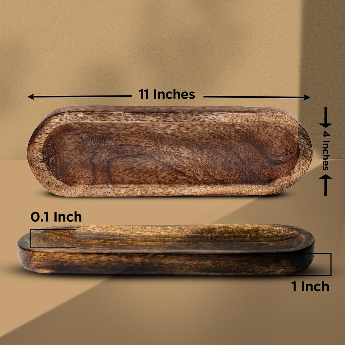 Wooden Brown Incense Holder -Incense Burner Holder –Ash Catcher - Incense Stick Holder - Meditation & Yoga - Great Gift for Any Occasion Size 11x4 inch