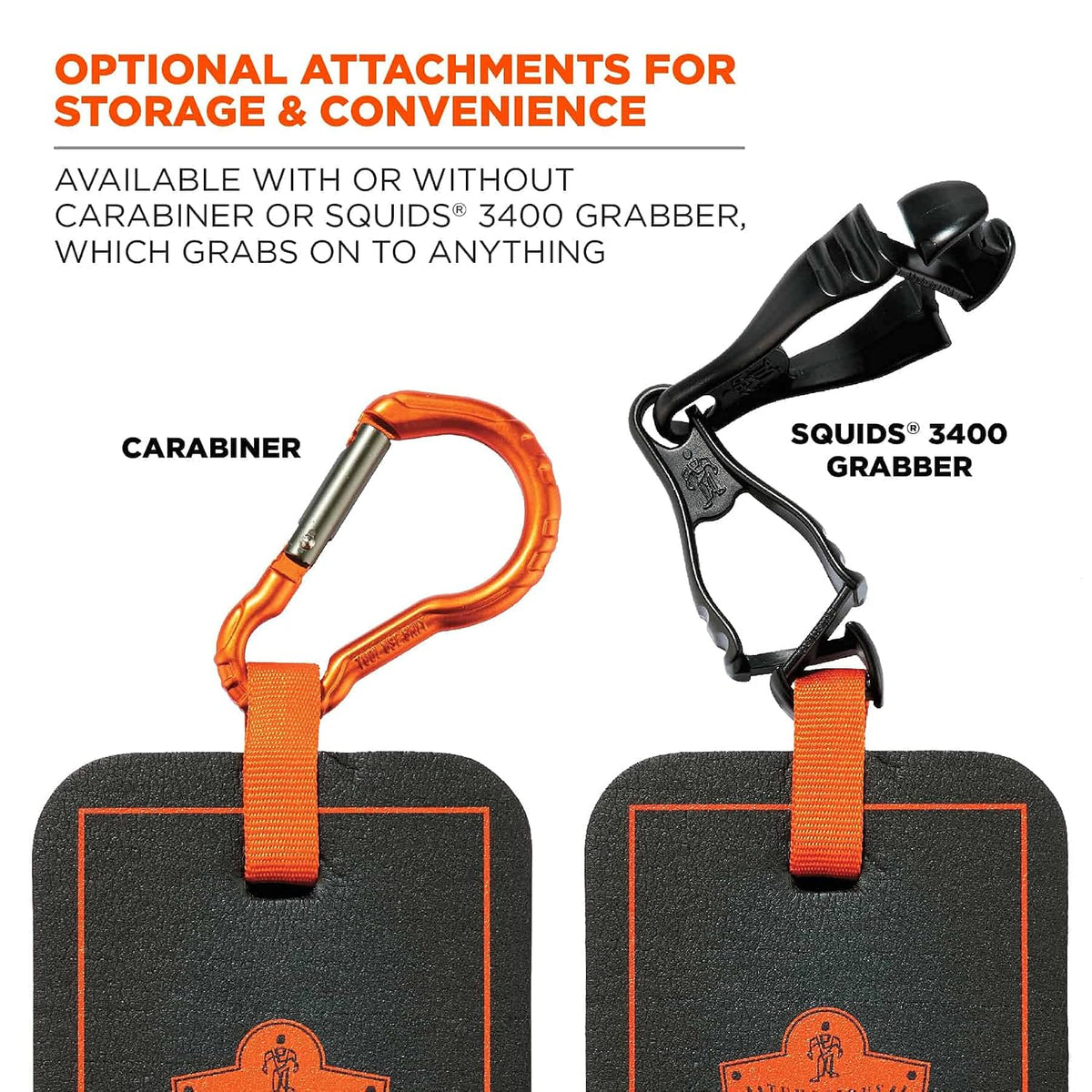 18565 ProFlex 365 Mini Kneeling Pad with Carabiner, 4" x 6" x 1", Black