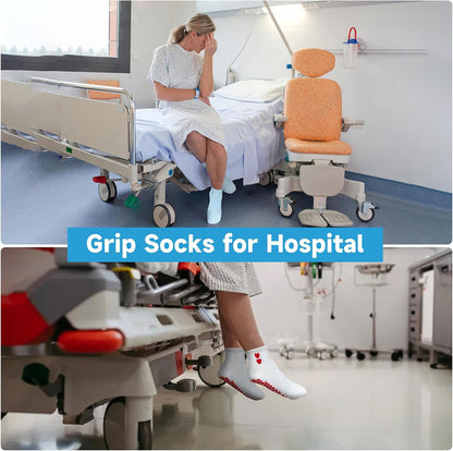 Grip Socks Pilates,4/6Prs Cotton Cute Pilates Socks for Women Yoga