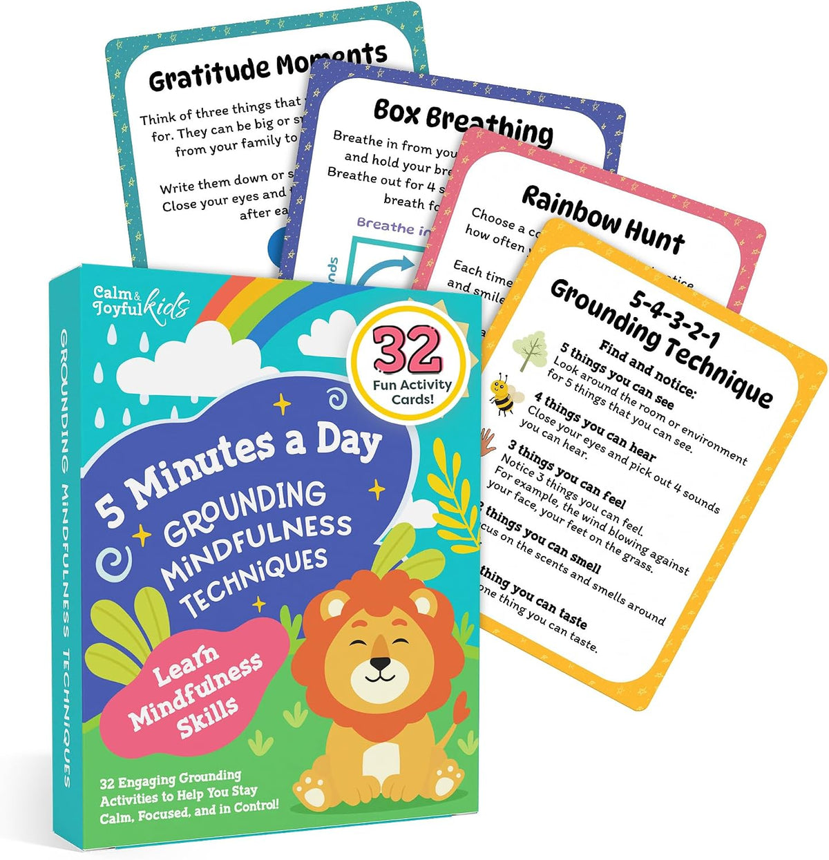 Mindfulness Cards for Kids, SEL Coping Skills, Self-Regulation Flash Cards