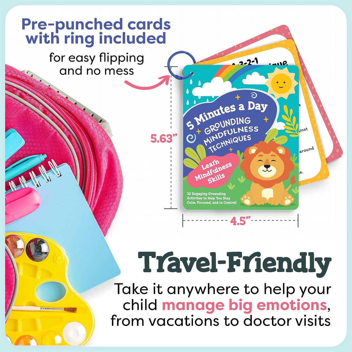 Mindfulness Cards for Kids, SEL Coping Skills, Self-Regulation Flash Cards