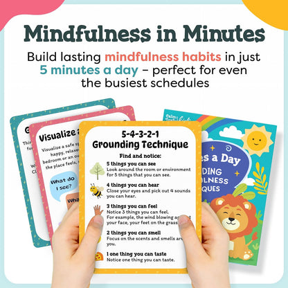 Mindfulness Cards for Kids, SEL Coping Skills, Self-Regulation Flash Cards