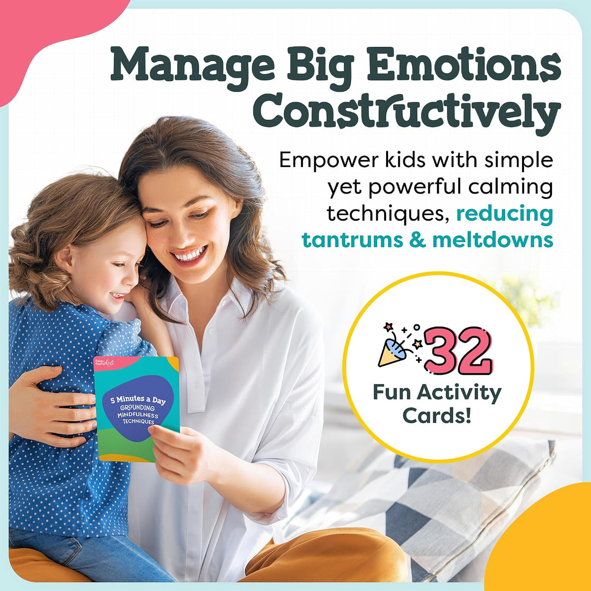 Mindfulness Cards for Kids, SEL Coping Skills, Self-Regulation Flash Cards