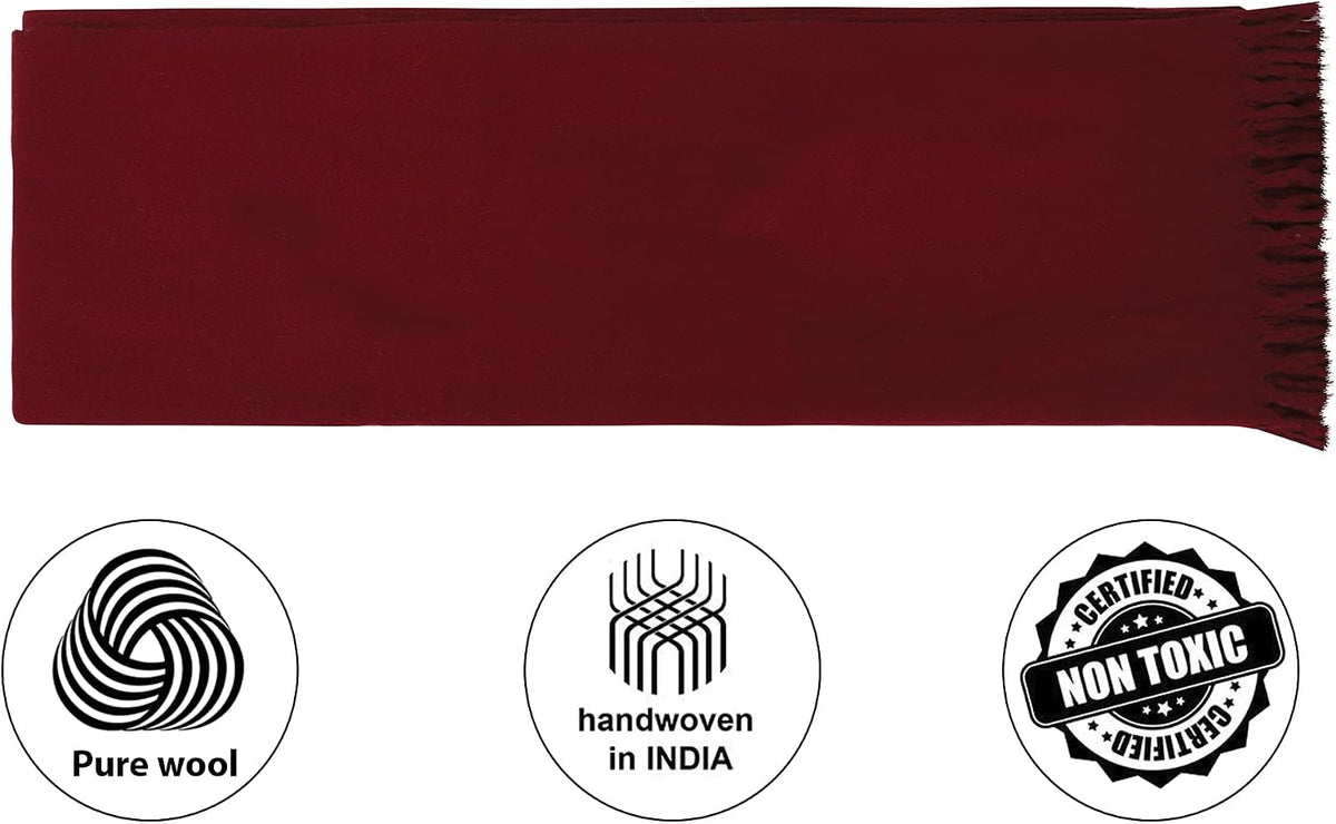 Wonderlist Tibetan Meditation Shawl Wool Handloom Oversize Throw Pure Wool Wrap Clothing Gift for Men Women