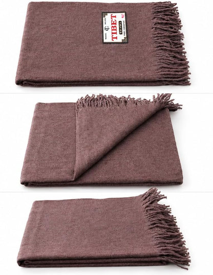 Wonderlist Tibetan Meditation Shawl Wool Handloom Oversize Throw Pure Wool Wrap Clothing Gift for Men Women