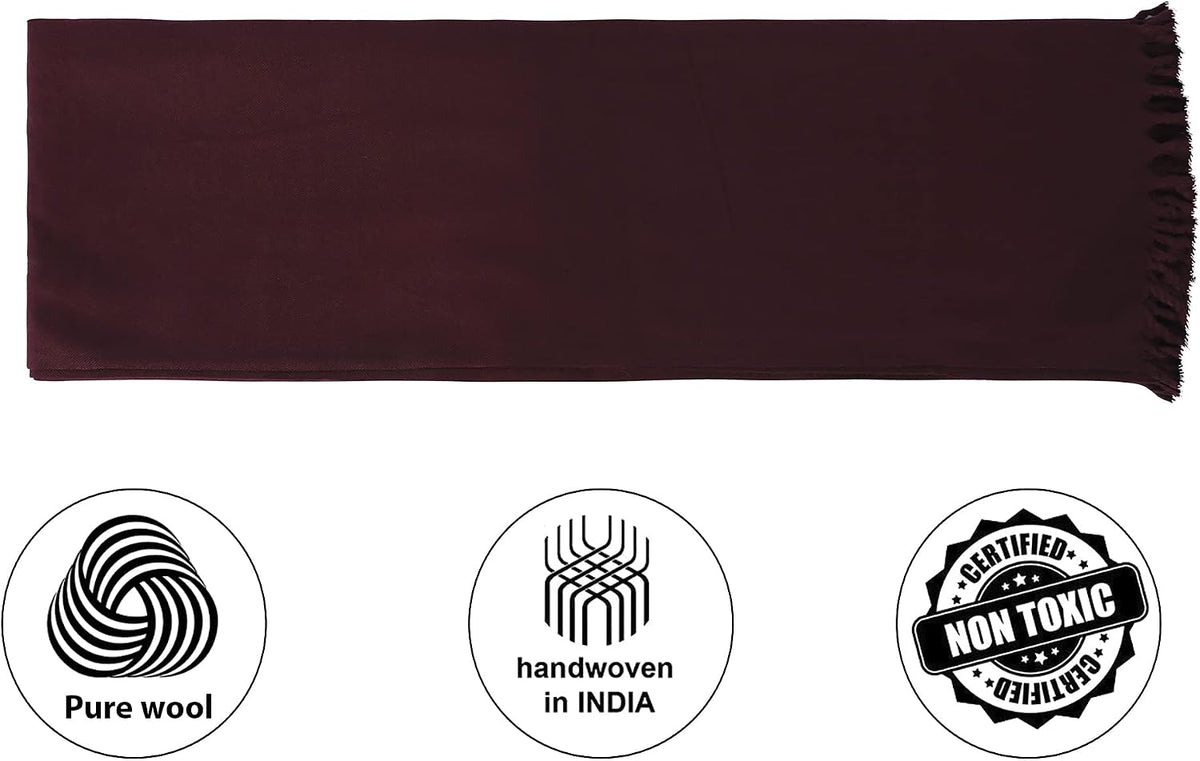 Wonderlist Tibetan Meditation Shawl Wool Handloom Oversize Throw Pure Wool Wrap Clothing Gift for Men Women
