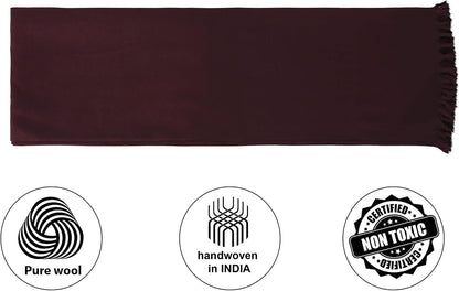 Wonderlist Tibetan Meditation Shawl Wool Handloom Oversize Throw Pure Wool Wrap Clothing Gift for Men Women