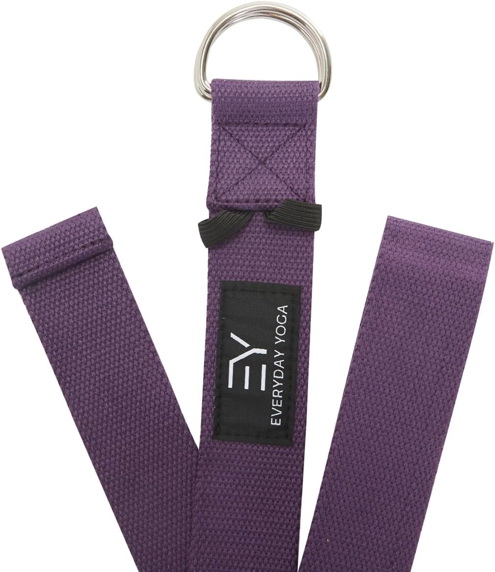 Strap with Metal D-Ring Athletic Stretching, 6ft/8ft/10ft