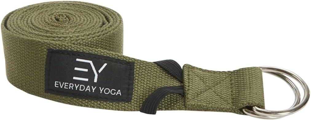 Strap with Metal D-Ring Athletic Stretching, 6ft/8ft/10ft