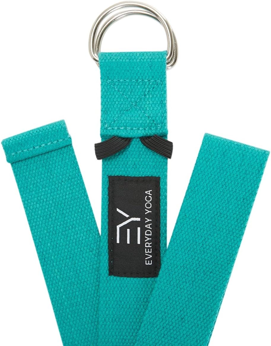 Strap with Metal D-Ring Athletic Stretching, 6ft/8ft/10ft
