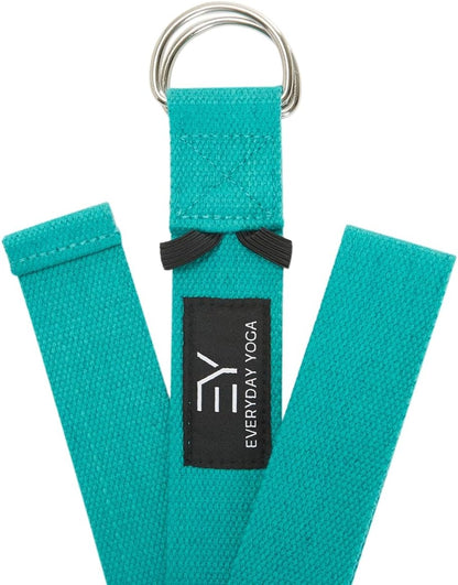 Strap with Metal D-Ring Athletic Stretching, 6ft/8ft/10ft