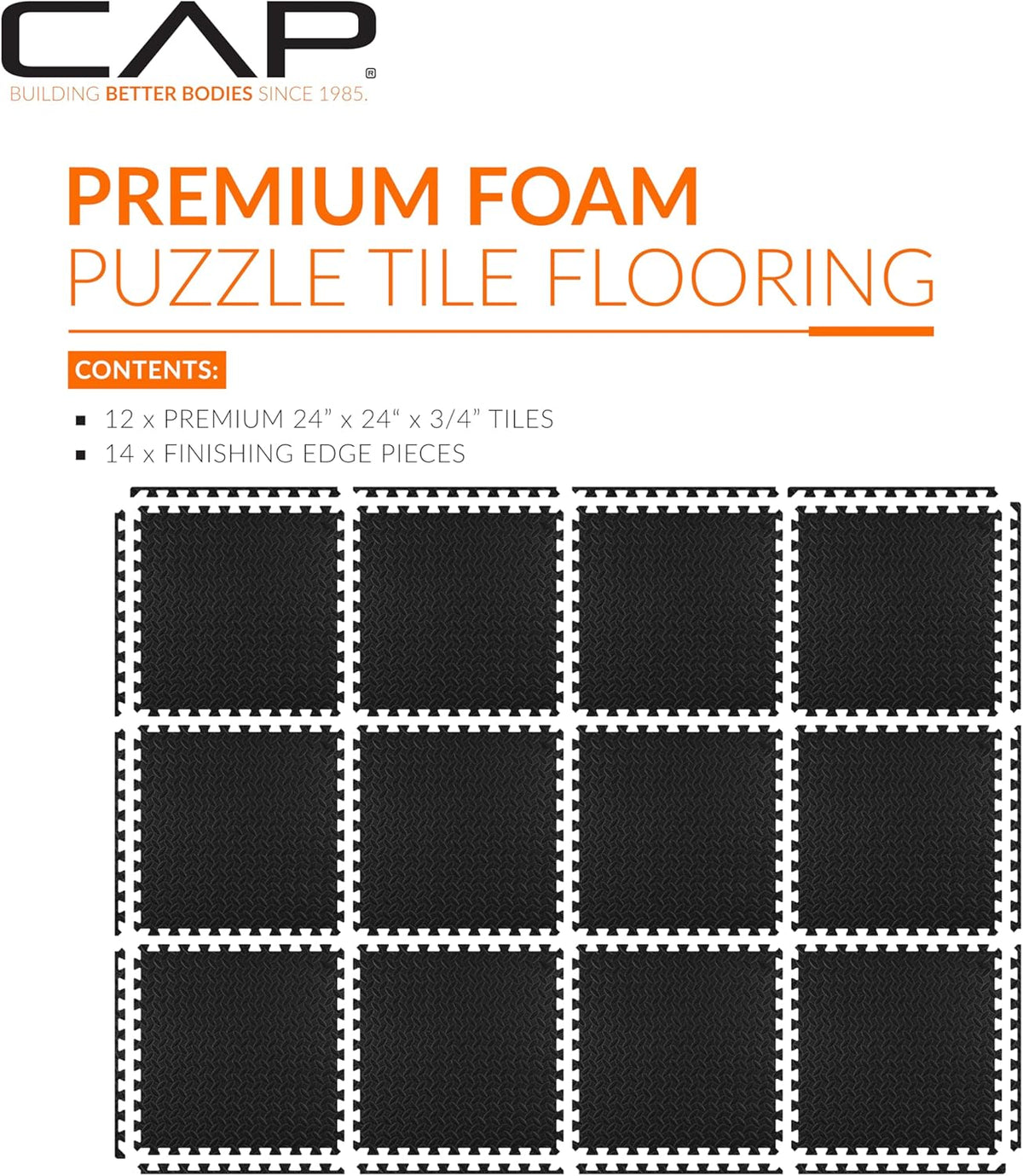 Puzzle Exercise Mats | 3/4” Thick EVA Interlocking Foam Tiles for Home Gym Flooring | Multiple Options