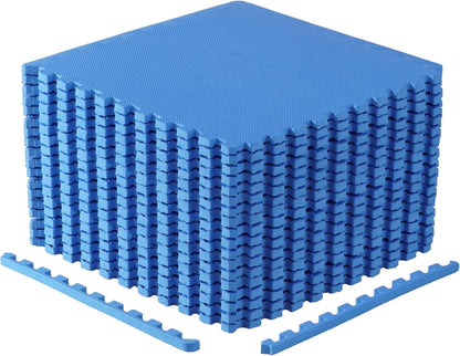 Puzzle Exercise Mats | 3/4” Thick EVA Interlocking Foam Tiles for Home Gym Flooring | Multiple Options