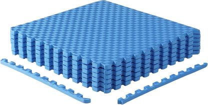 Puzzle Exercise Mats | 3/4” Thick EVA Interlocking Foam Tiles for Home Gym Flooring | Multiple Options