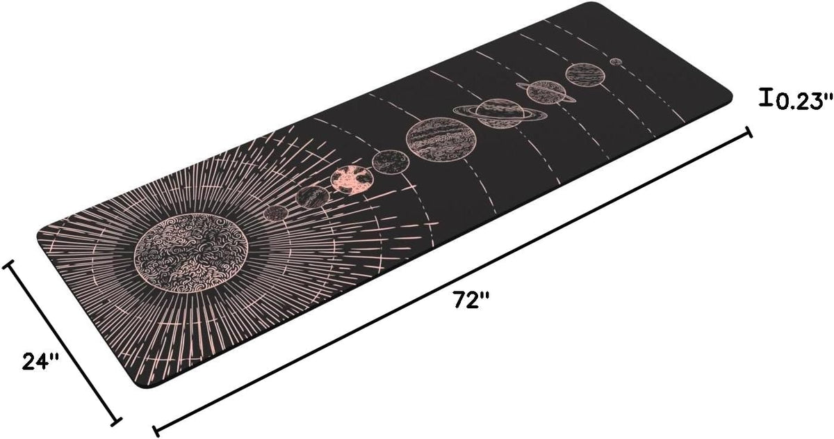 nuveti Yoga Mat Print Extra Thick TPE Non Slip Fitness Exercise Mat with Carrying Bag,72"x24" Extra Thick 6MM Exercise & Workout Mat for Yoga, Pilates Fitness and Floor Exercises - Colors B