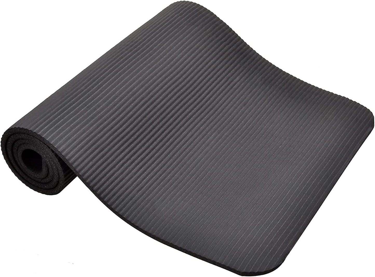 All Purpose 1/2-Inch Extra Thick High Density Anti-Tear Exercise Yoga Mat and Knee Pad with Carrying Strap, Multiple Colors