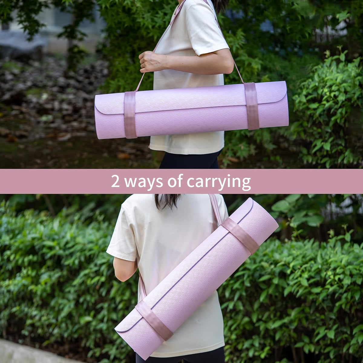 Yoga Mat Strap with Hook and Loop Closure - Mat Not Included