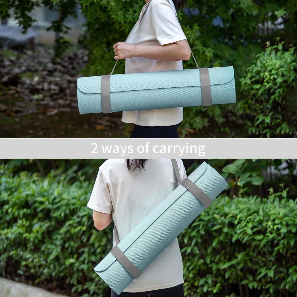 Yoga Mat Strap with Hook and Loop Closure - Mat Not Included