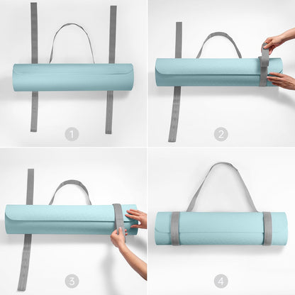 Yoga Mat Strap with Hook and Loop Closure - Mat Not Included