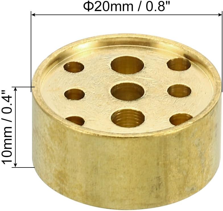 2Pcs Brass Incense Cone Burner Stick Holder 0.8" Dia.0.4" Tall