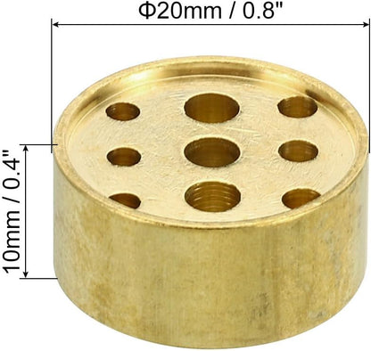 2Pcs Brass Incense Cone Burner Stick Holder 0.8" Dia.0.4" Tall