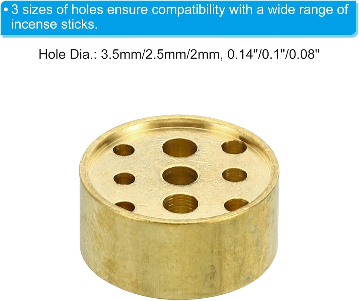2Pcs Brass Incense Cone Burner Stick Holder 0.8" Dia.0.4" Tall