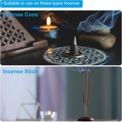 2Pcs Brass Incense Cone Burner Stick Holder 0.8" Dia.0.4" Tall